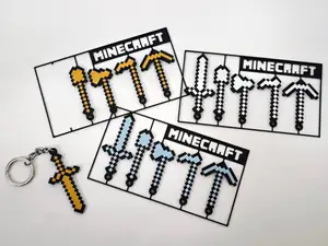 Minecraft Tools Keychain Kit Card