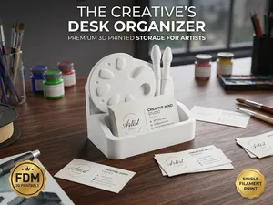 Artist Palette Desk Organizer & Card Holder