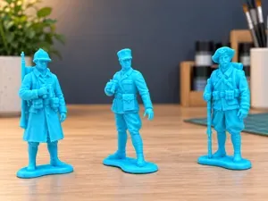 WWII French Soldiers – 3Retro Figure Set