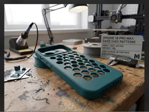 Coque iphone 18 pro max Nid d'abeille TPU