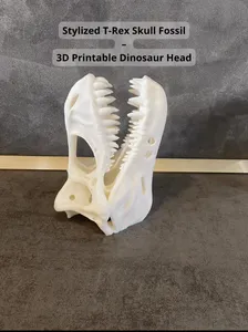Stylized T-Rex Skull Fossil 3D Printable Dinosaur