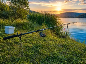 Fishing rod holder set + bell