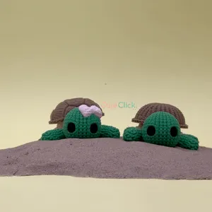 Cute Knit Turtle – Fidget Clickers Keychains
