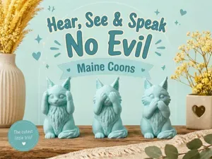 Hear, See & Speak No Evil Maine Coons