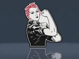Rosie the Riveter LED Lamp (Light Box)