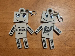 U-Haul Box Man and Box Girl Flexi Keychains