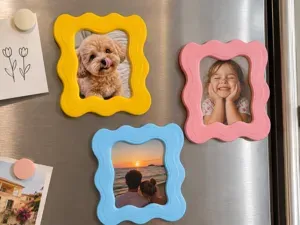 Wavy Photo Frame Magnet Pinterest Style Decor