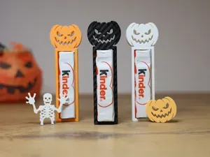 Halloween Pumpkin Holder for Kinderschokolade