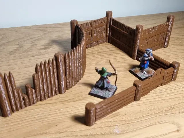 Modular Wooden Walls and Fences Set — Image 3 of 5