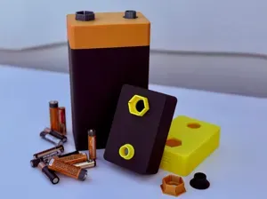 AA/AAA Dead Batteries container - 9V shaped