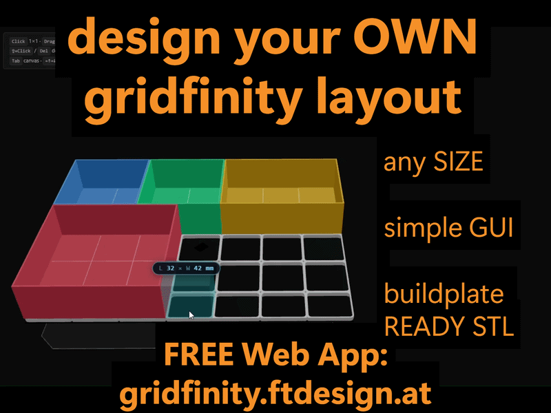Gridfinity Studio — Plan Drawer-Fit Layouts in 3D