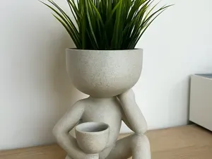 Human Stone Vase