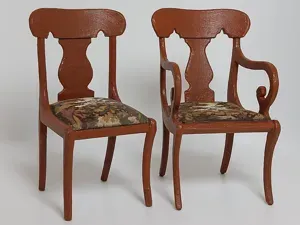 Miniature American Empire Dining Chairs