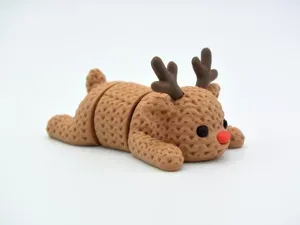 Knitted Flexi Reindeer - Christmas