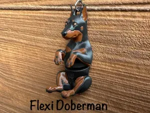 Flexi Doberman Keychain