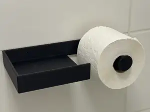 Toilet Paper Holder with Shelf – Open Front