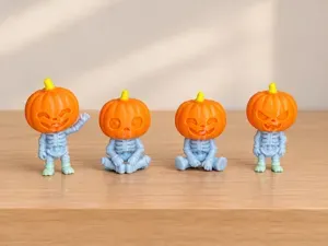 100 Mini Pumpkin Skeletons to Hide this Halloween!