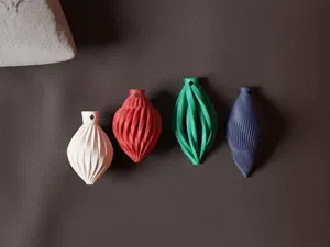 Christmas Tree Bauble. 4 Modern Tree Decorations