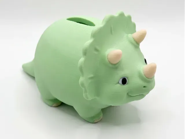 Cute Triceratops Piggy Bank