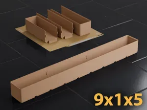 A1 Mini Gridfinity 9x1 Bin (5U) Dovetail Split Fit