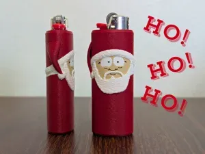 Christmas Santa Bic Lighter Sleeve