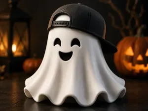 Cool Ghost with Cap – Cute Halloween Decoration