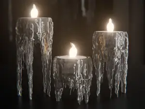 Floating icicle candles – LED tealight holders