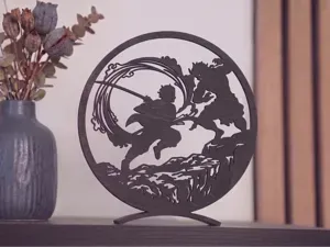Demon Slayer Tanjiro's Water Breathing Silhouette