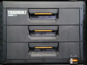Toughbuilt Stacktech drawer tool box label