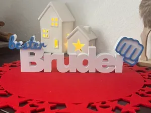 Bester Bruder - Persönlicher 3D-Schriftzug