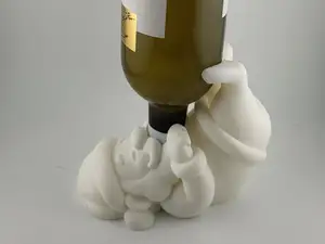 Wine Bottle Holder – Santa White Christmas Decor