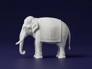 Decorated Indian Elephant Figurine 3D Model
