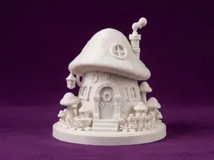 Fantasy Mushroom Cottage Figurine