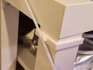 Rotating PTFE tube holder for Ikea Lack leg
