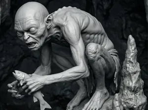 Gollum Crouching Miniature