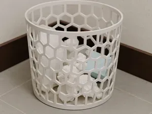 Moderner Waben-Mülleimer – Stilvolles 3D Design