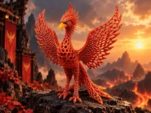 Voronoi Phoenix – Rebirth of Fire