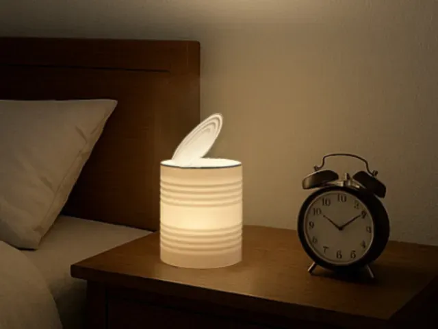 Lampada barattolo con proiezione di luna