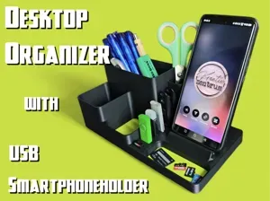 Desktop Organizer mit Smartphonehalter