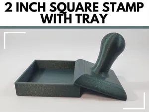 2 Inch Square Stamp Handle with Tray