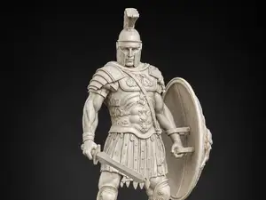 Roman Warrior Marble Statue – Gladiator