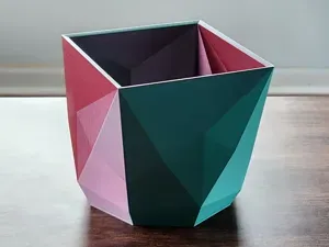 Low Poly Planter Octagon to Square Pot