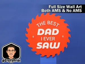 Best Dad I Saw! Wall art/ Sign for Dad - No AMS