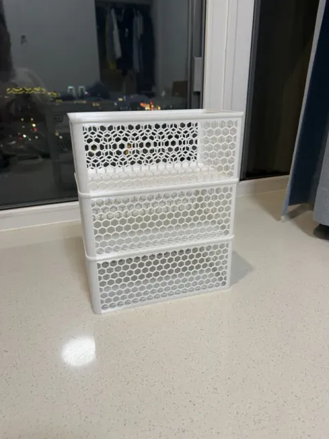 镂空可堆叠收纳盒尺寸25*15*10cm 厚度2mm 省料 — Фото 3 из 4