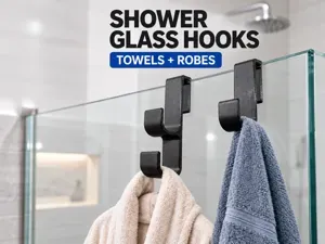 Shower Glass Towel and Robe Hooks
