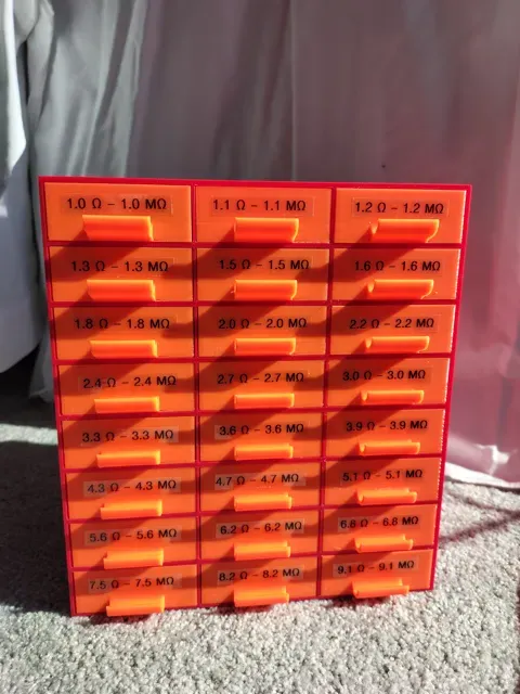 No-Spill Resistor Storage Drawers (E24 Series) — Фото 2 из 8