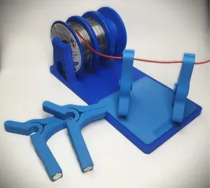 Soldering Station Holder with Clamps on Magnets v2