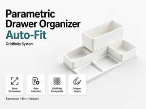 Auto-Fit Gridfinity Drawer Organizer