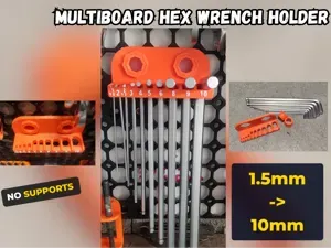 Multiboard Hex Wrench Holder (1.5-10mm)