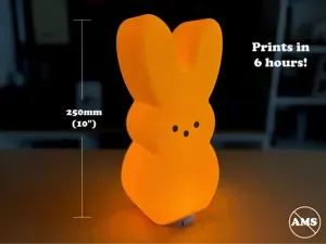 Giant Peeps Bunny Lamp | Fuzzy Skin